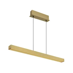 LED hanglamp Ethan, messingkleurig, 150 cm, uitschuifbaar