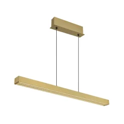 LED hanglamp Ethan, messingkleurig, 150 cm, uitschuifbaar