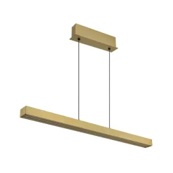 LED hanglamp Ethan, messingkleurig, 150 cm, uitschuifbaar