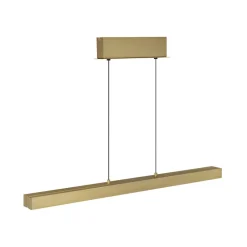 LED hanglamp Ethan, messingkleurig, 150 cm, uitschuifbaar