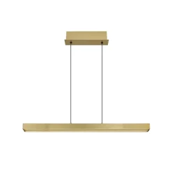 LED hanglamp Ethan, messingkleurig, 150 cm, uitschuifbaar