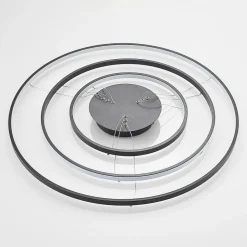 LED hanglamp Ezana, zwart, metaal, Ø 80cm