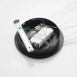 LED hanglamp Ezana, zwart, metaal, Ø 80cm