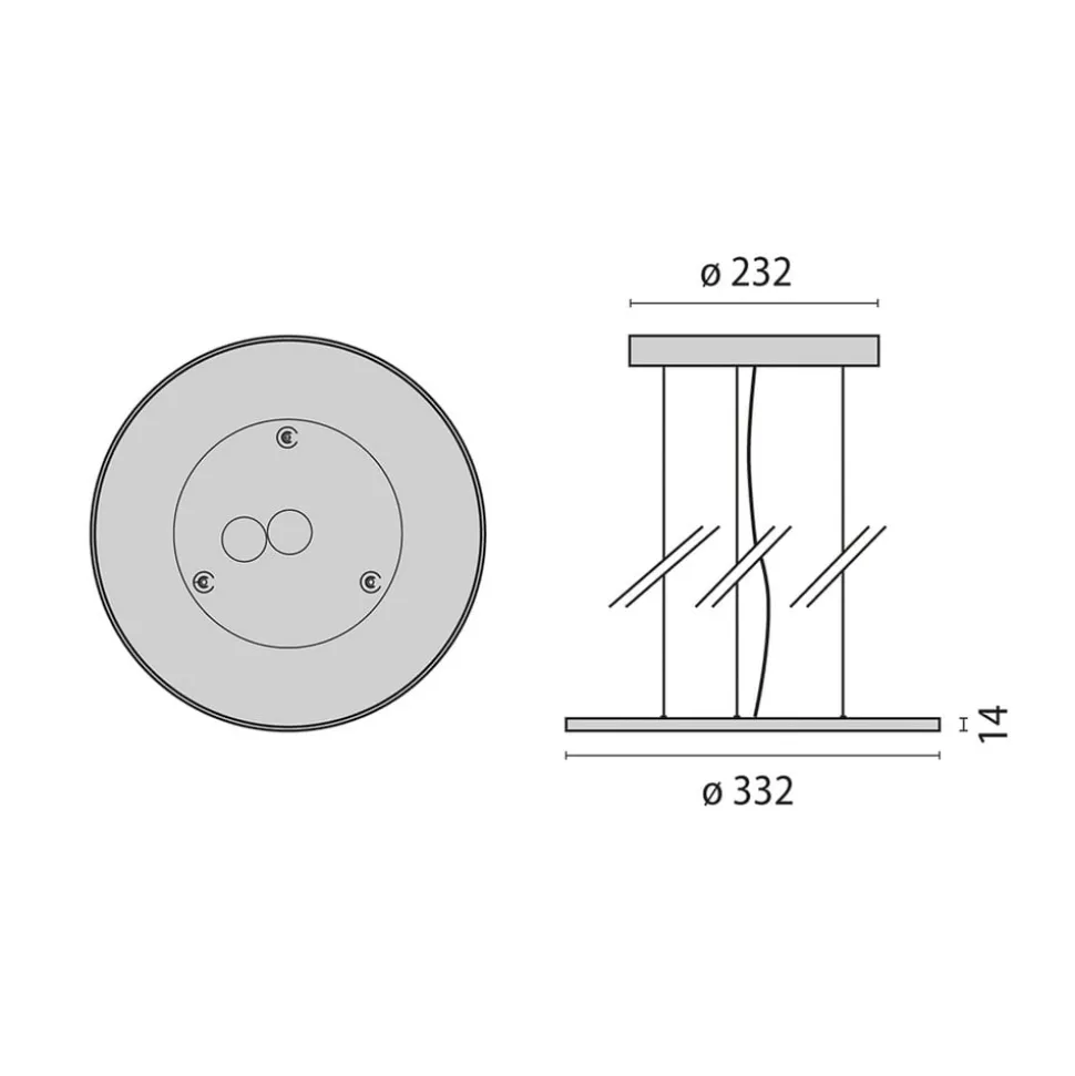 LED hanglamp FL Rond 333 PL MP DALI 830