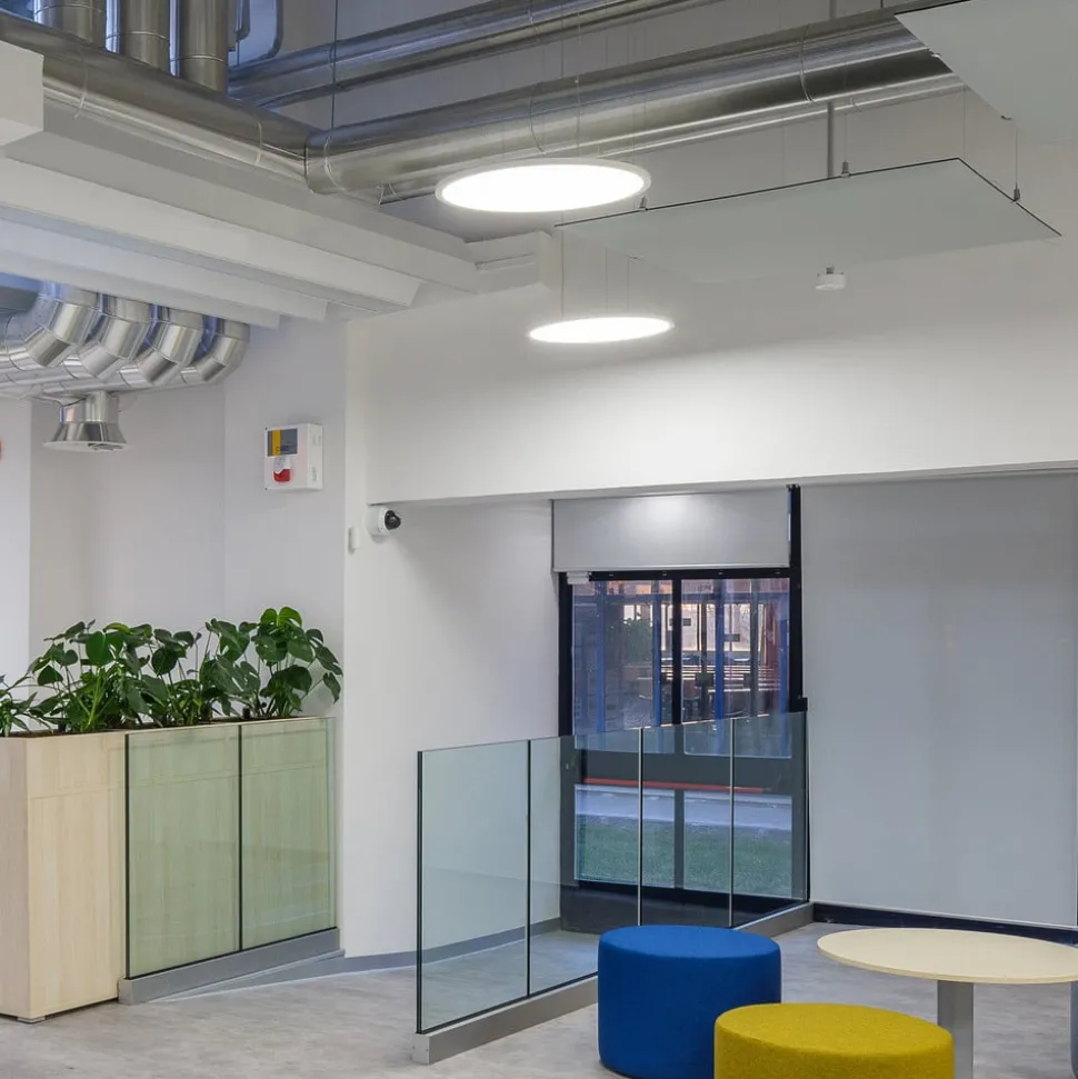 LED hanglamp FL Rond 555 PL OP aan/uit 840