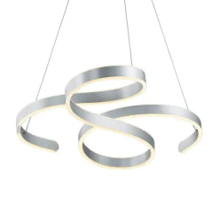 LED hanglamp Francis, aluminium geborsteld