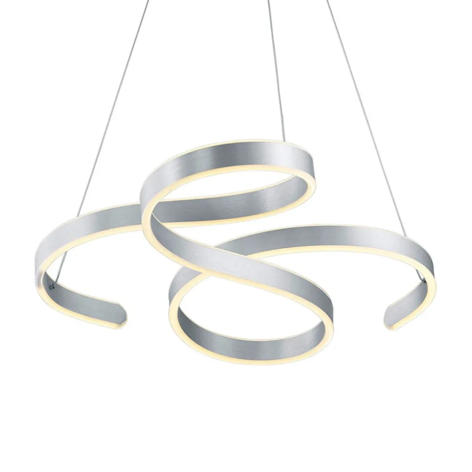 LED hanglamp Francis, aluminium geborsteld