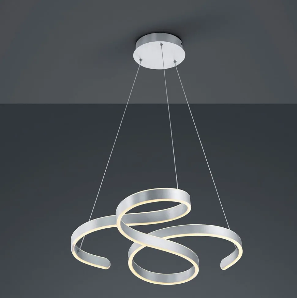 LED hanglamp Francis, aluminium geborsteld