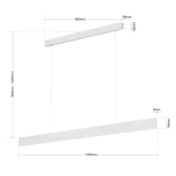 LED hanglamp Gideon, Up- & downlight, wit