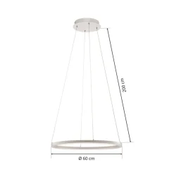 LED hanglamp Giotto, 1-lamp, wit