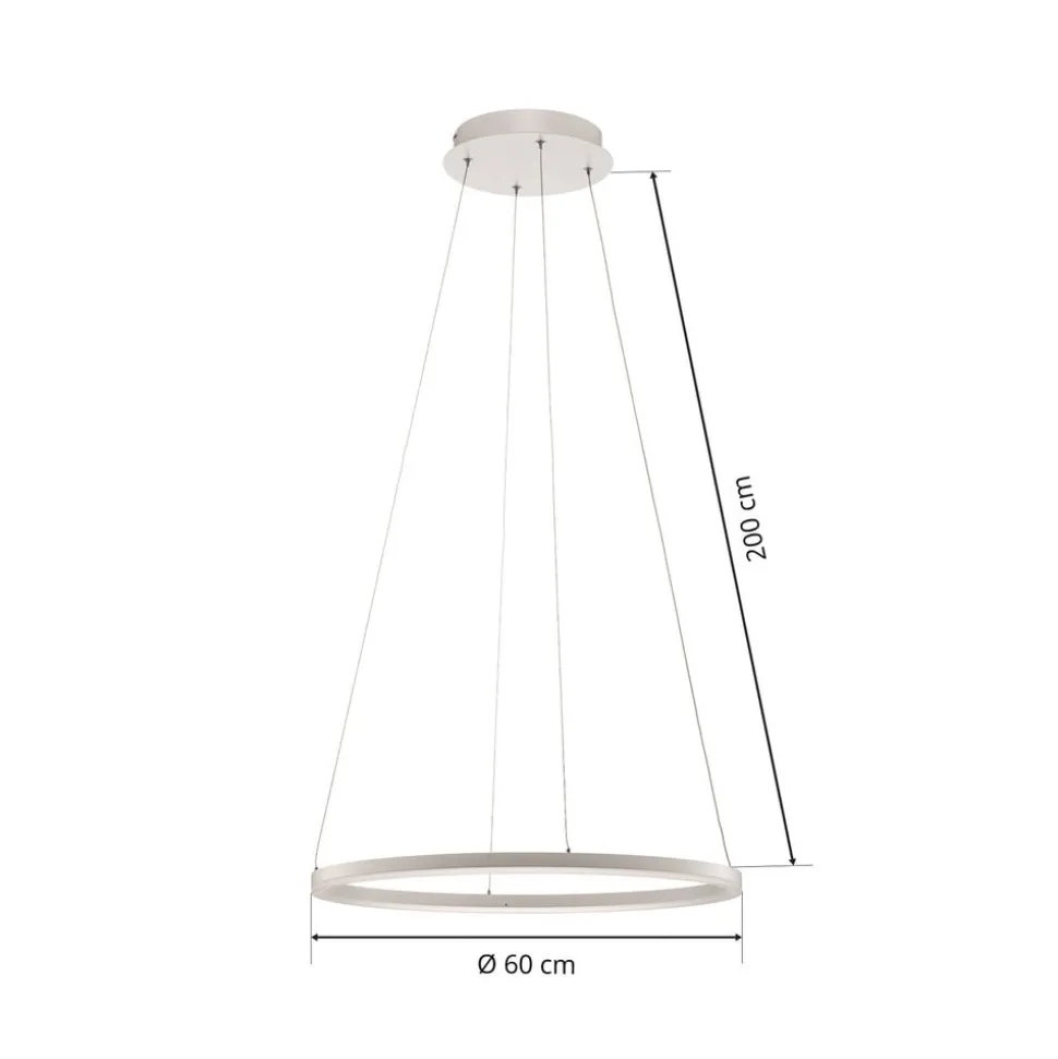 LED hanglamp Giotto, 1-lamp, wit