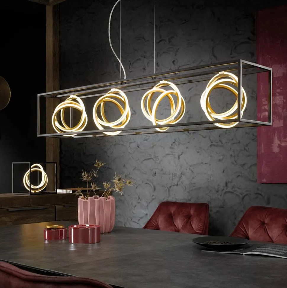 LED hanglamp Gisi, CCT, dimbaar, 4-lamps