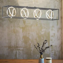 LED hanglamp Gisi, CCT, dimbaar, 4-lamps