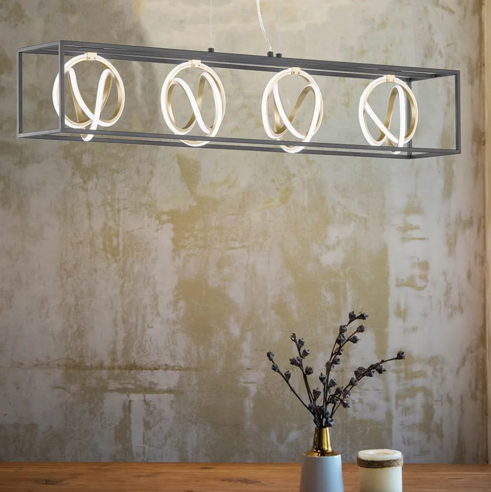 LED hanglamp Gisi, CCT, dimbaar, 4-lamps