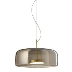 LED hanglamp Jube SP 1 G, glazen kap grijs