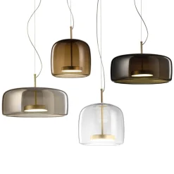 LED hanglamp Jube SP 1 G, glazen kap grijs