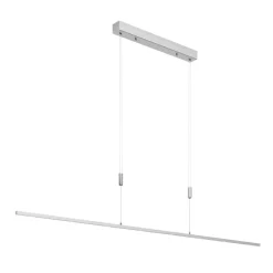 LED hanglamp Lucande Arnik, 180 cm, nikkelkleurig, dimbaar