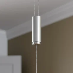 LED hanglamp Lucande Arnik, 140 cm, nikkelkleurig, dimbaar