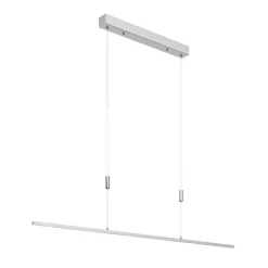 LED hanglamp Lucande Arnik, 140 cm, nikkelkleurig, dimbaar