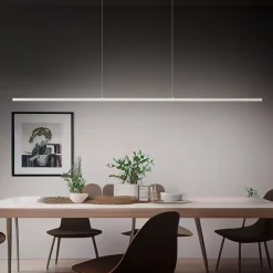 LED hanglamp Margita, lengte 148 cm, zilver