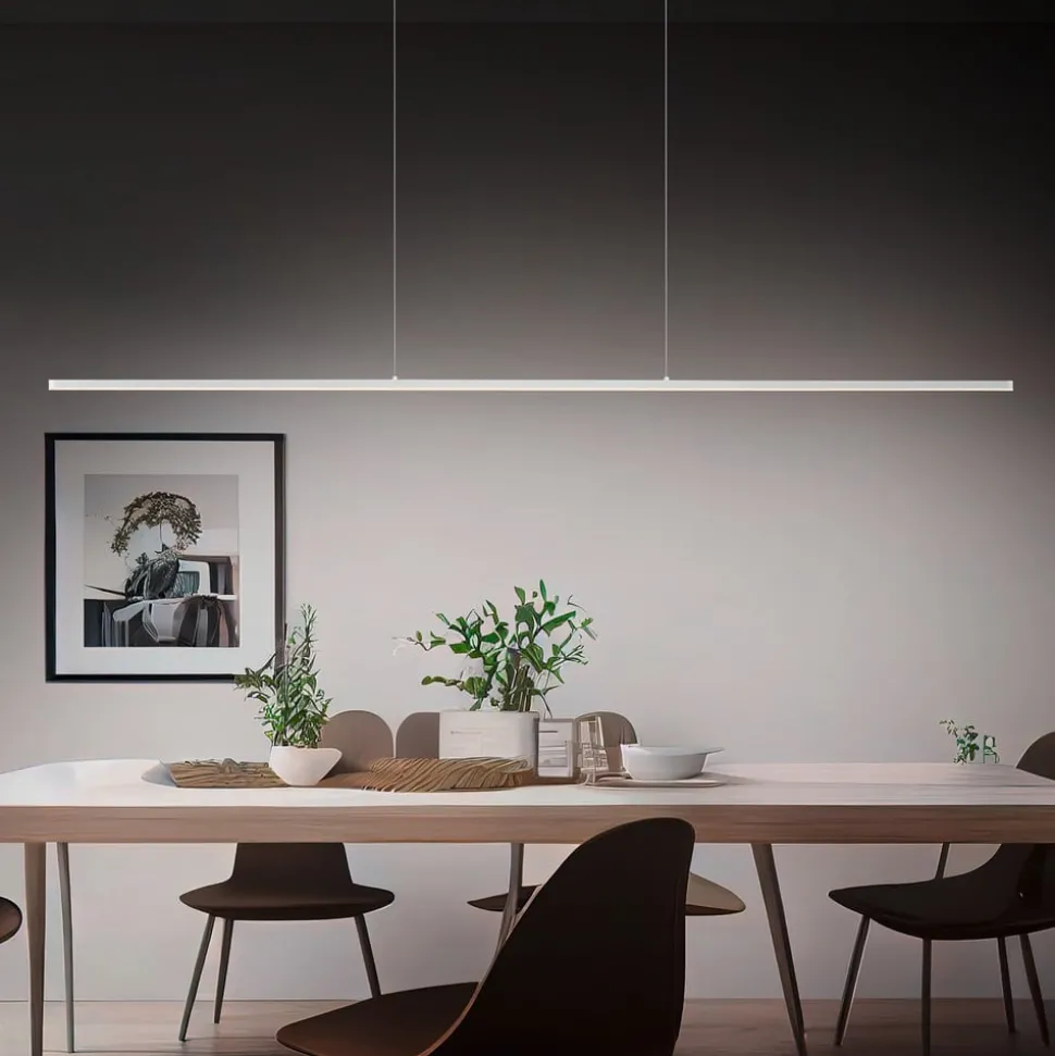 LED hanglamp Margita, lengte 148 cm, zilver