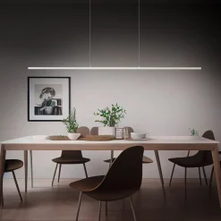 LED hanglamp Margita, lengte 148 cm, zilver