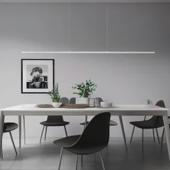 LED hanglamp Margita, lengte 148 cm, zilver