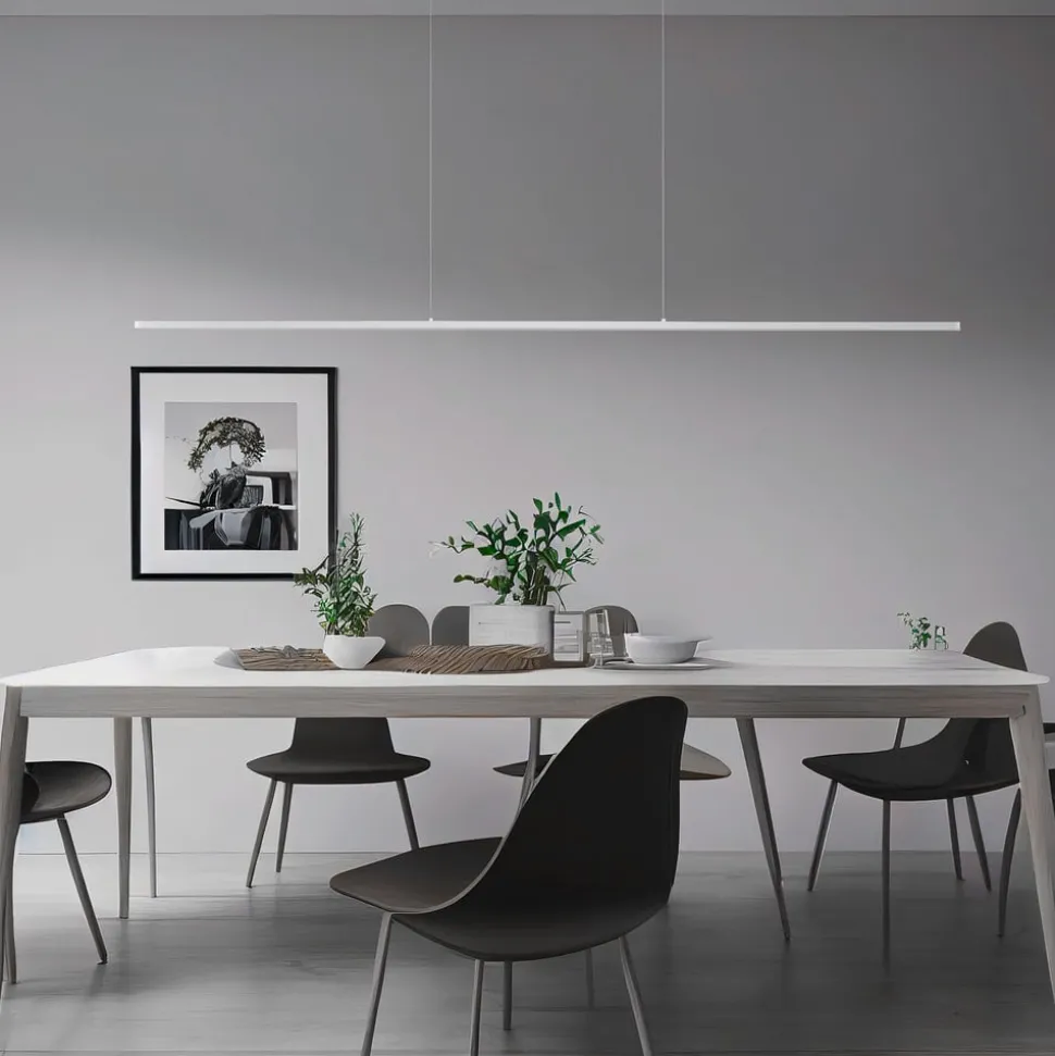 LED hanglamp Margita, lengte 148 cm, zilver