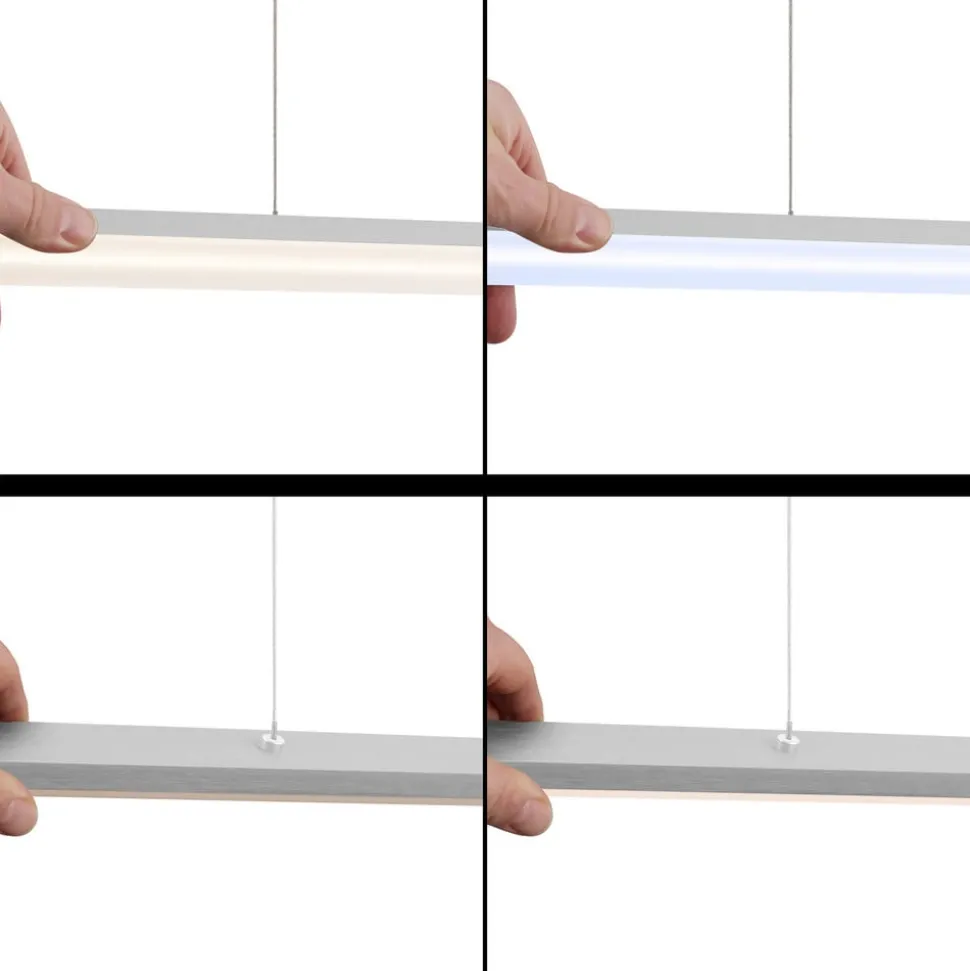 LED hanglamp Margita, lengte 148 cm, zilver