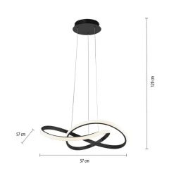 LED hanglamp Maria, dimbaar, zwart