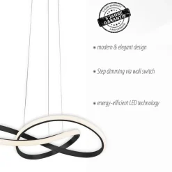 LED hanglamp Maria, dimbaar, zwart