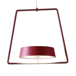 LED hanglamp Miram met accu, dimbaar, robijnrood