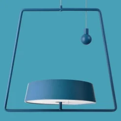 LED hanglamp Miram met accu, dimbaar, blauw
