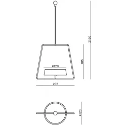 LED hanglamp Miram met accu, dimbaar, groen