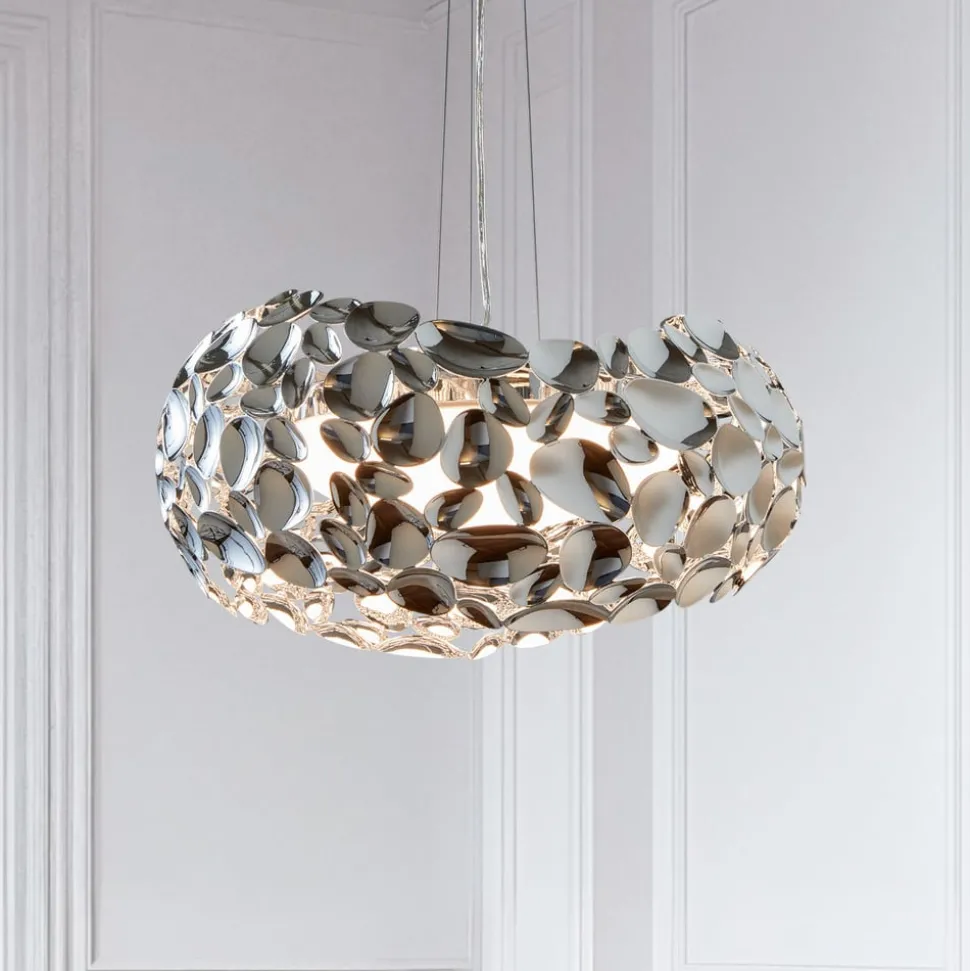 LED hanglamp Narisa 47 cm glanzend chroom