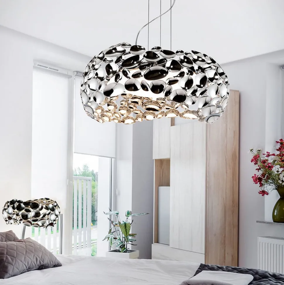 LED hanglamp Narisa 47 cm glanzend chroom