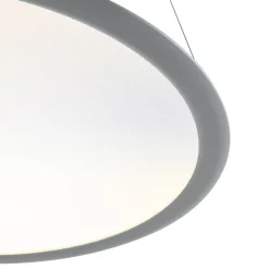 LED hanglamp PANEL, grijs, Ø 63 cm, metaal, CCT, dimbaar, 50 W