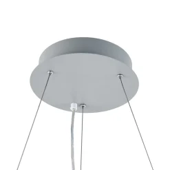 LED hanglamp PANEL, grijs, Ø 63 cm, metaal, CCT, dimbaar, 50 W