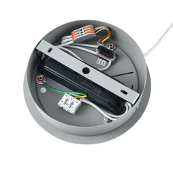 LED hanglamp PANEL, grijs, Ø 63 cm, metaal, CCT, dimbaar, 50 W