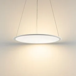 LED hanglamp PANEL, wit, Ø 63 cm, metaal, CCT, dimbaar, 50 W