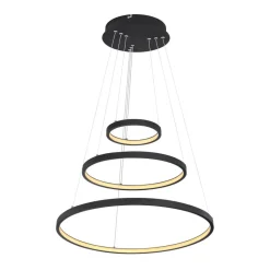 LED hanglamp Ralph, 3-lamps, zwart