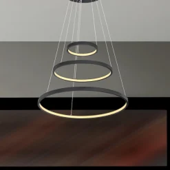 LED hanglamp Ralph, 3-lamps, zwart