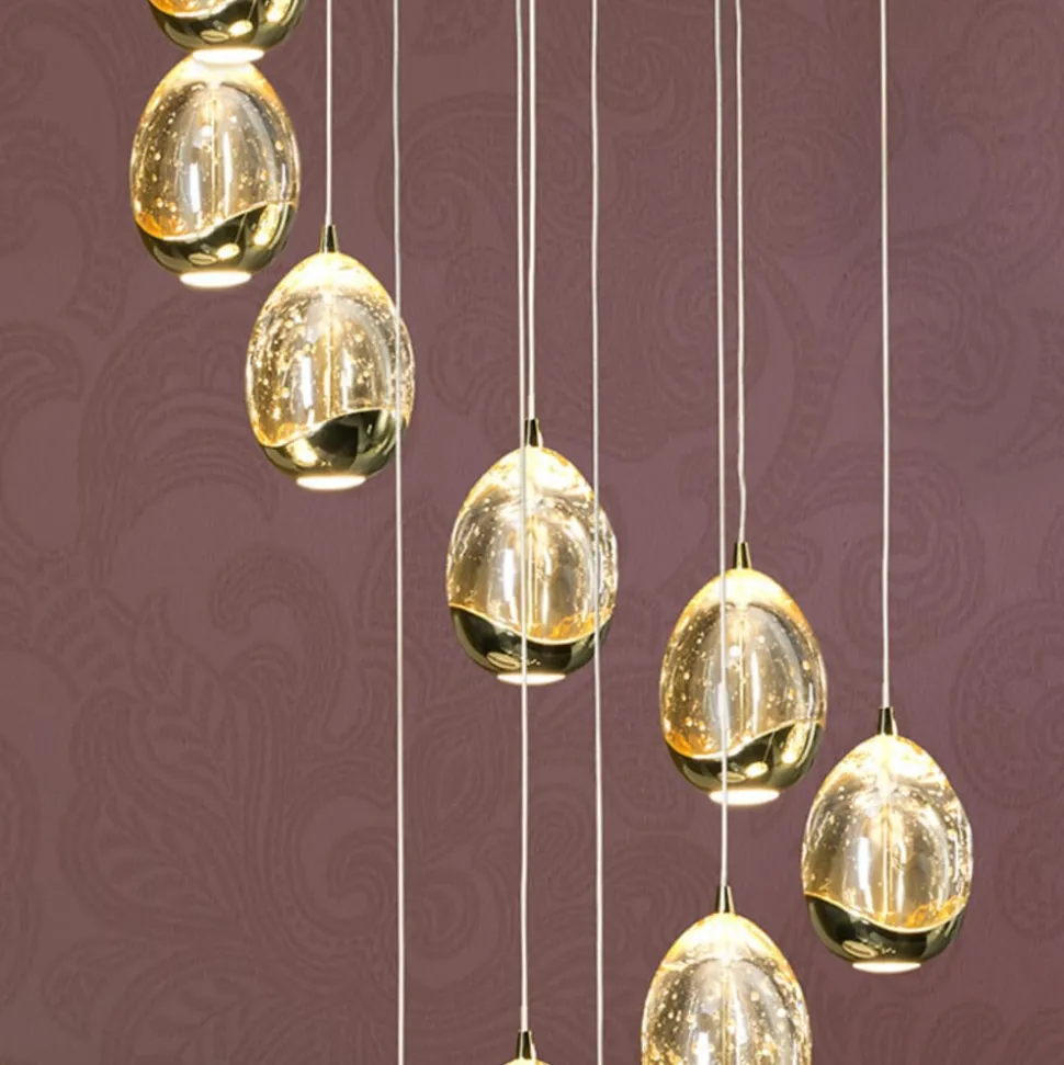 LED hanglamp Rocio 14-lamps goud Bluetooth