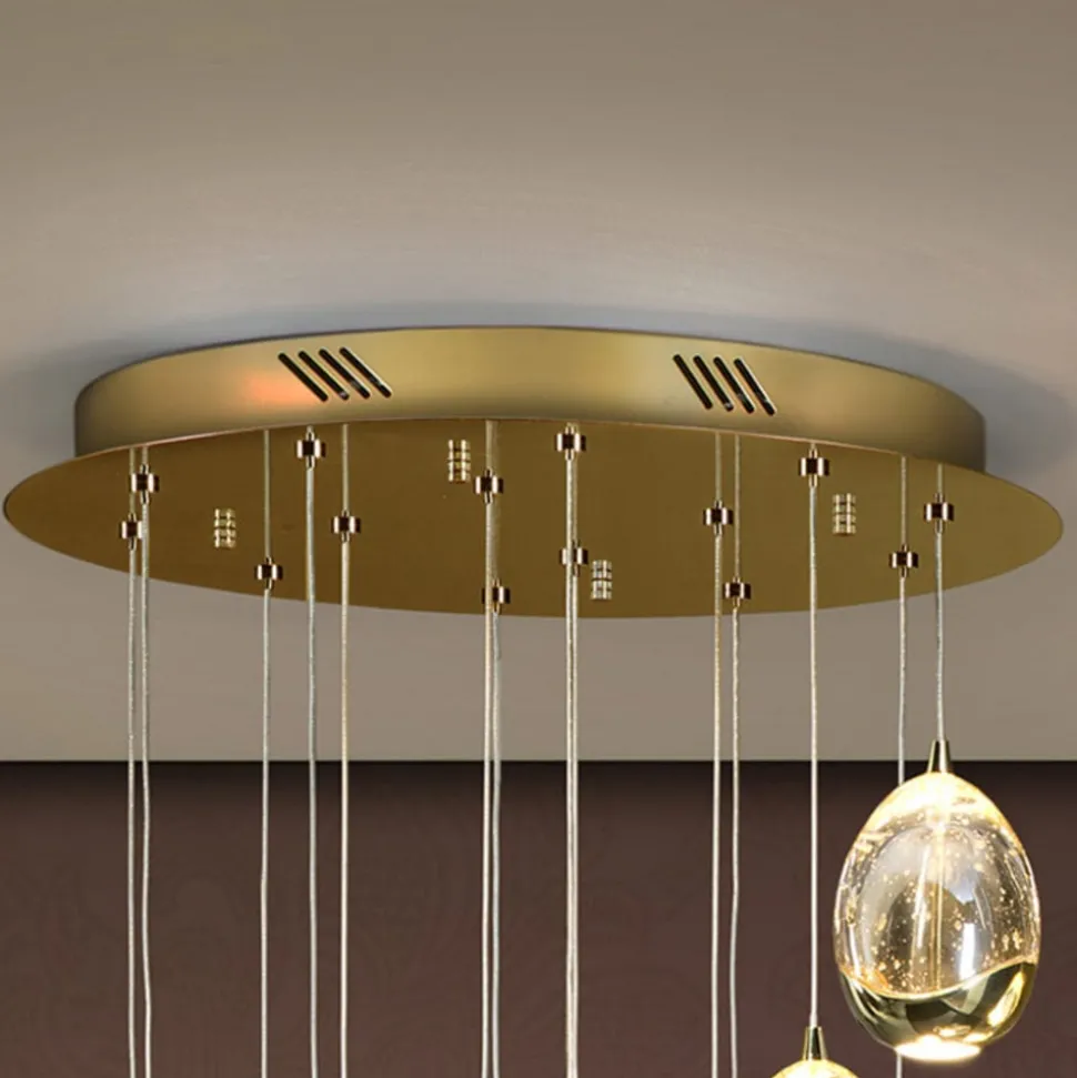 LED hanglamp Rocio 14-lamps goud Bluetooth