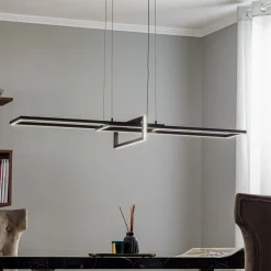 LED hanglamp Salinas, 3.000 K, mat zwart