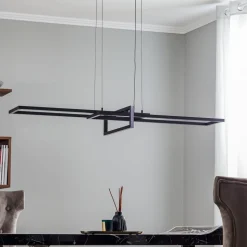 LED hanglamp Salinas, 3.000 K, mat zwart