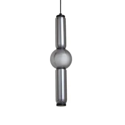 LED hanglamp Savete, rookgrijs, glas, Ø 12 cm