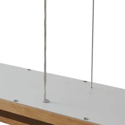 LED hanglamp Silja, hout, acryl, wit, 3000K