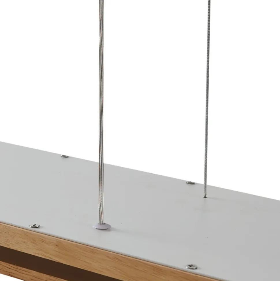 LED hanglamp Silja, hout, acryl, wit, 3000K