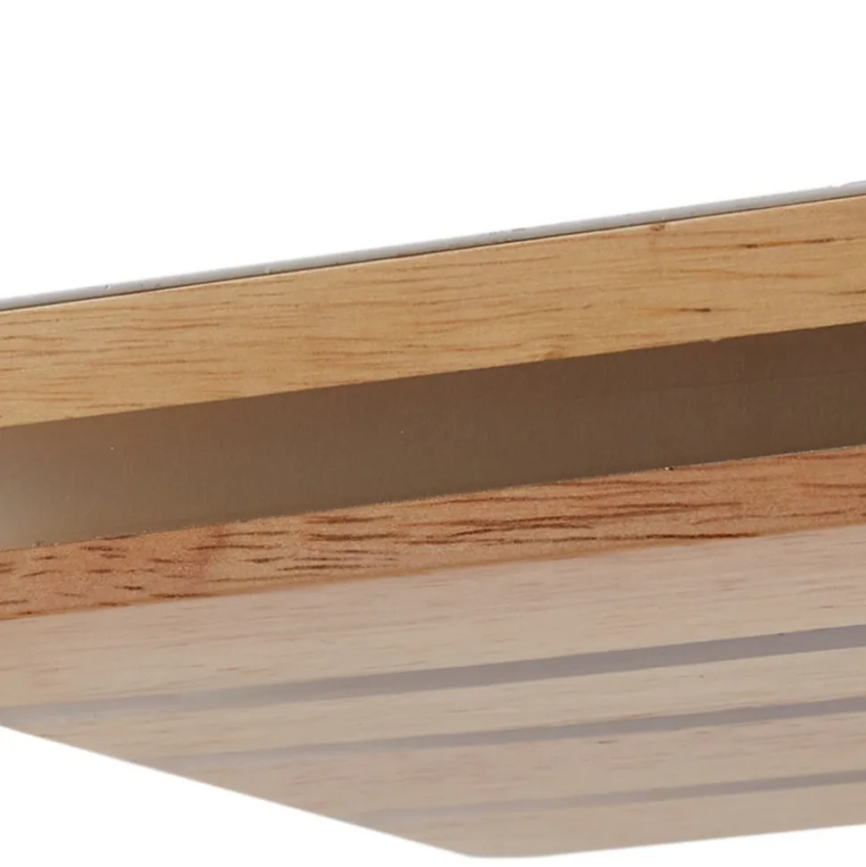 LED hanglamp Silja, hout, acryl, wit, 3000K